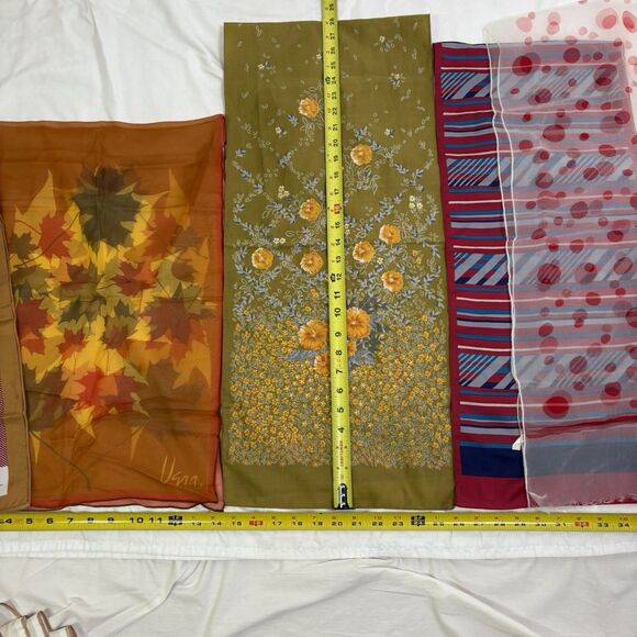 Lot 15 Vintage MCM Scarves VERA Italy Japan Silk nylon Polyester 50s 60s 70s 80s - Picture 3 of 16